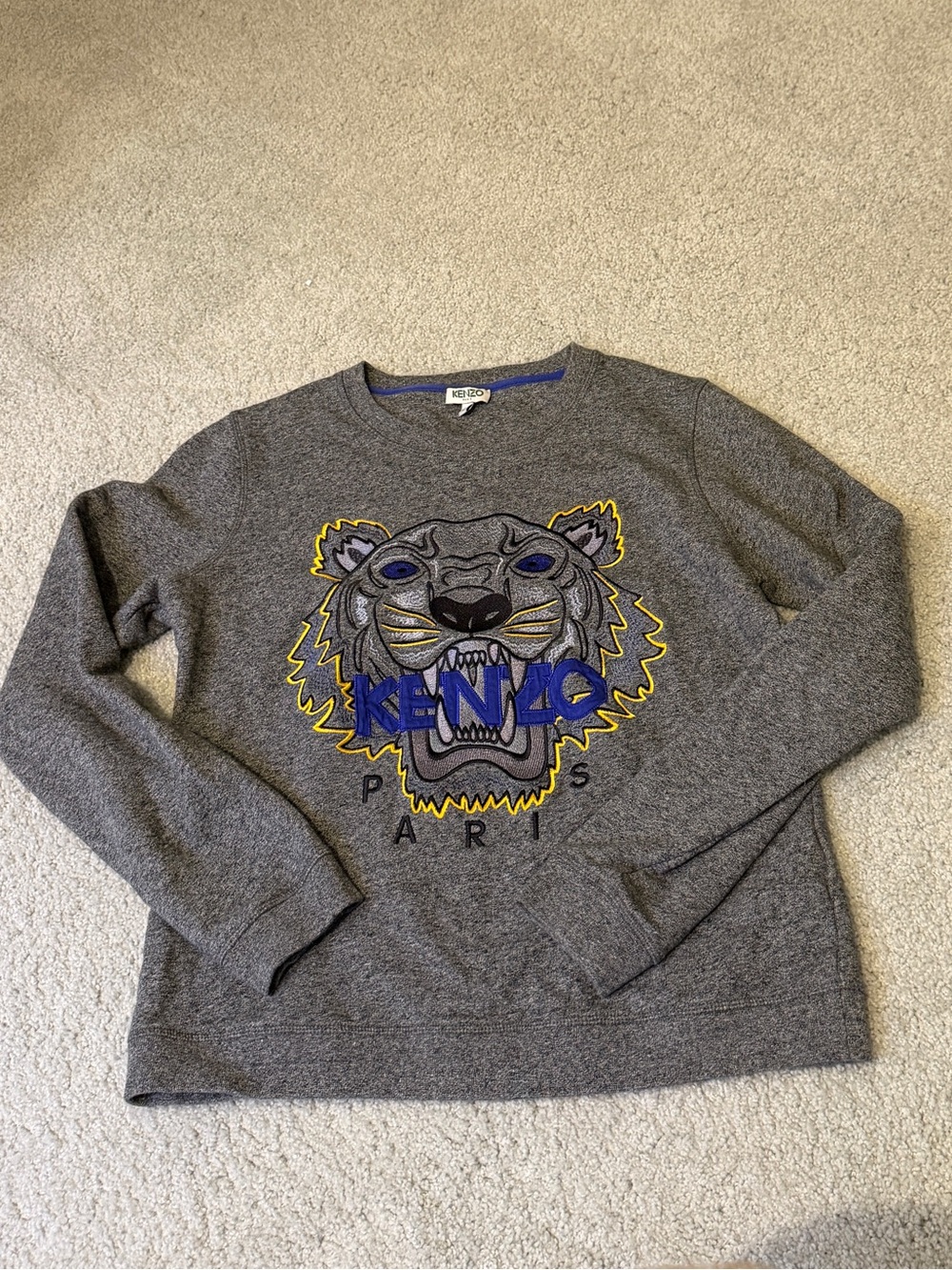 Kenzo Tiger grey crewneck sweatshirt